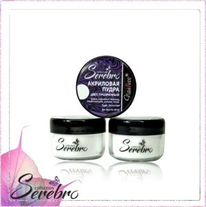 Акриловая пудра прозрачная SEREBRO, 20 гр - NOGTISHOP