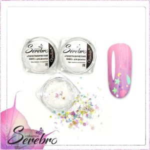 Камифубуки голографические разные фигуры Serebro, 0,5 г. - NOGTISHOP