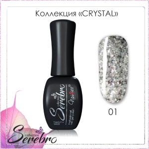 Гель-лак Serebro Crystal №01, 11 мл - NOGTISHOP