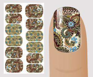 Слайдер для дизайна ногтей, "Орнамент" №V134,  NOGTIKA - NOGTISHOP