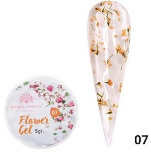 Flower Gel №07 гель с сухоцветами, 5 гр, Global Fashion - NOGTISHOP