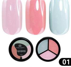 Solid color gel - 3, Rose sky 01, гель-краска повышенной плотности 15 гр, Global Fashion - NOGTISHOP