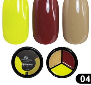 Solid color gel - 3, Pear 04, гель-краска повышенной плотности 15 гр, Global Fashion - NOGTISHOP