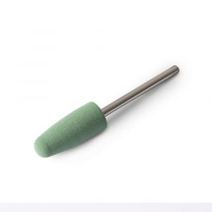 Фреза-полировщик силиконовая, конус закругленный (средняя твердость), зеленая 10x24 мм - NOGTISHOP