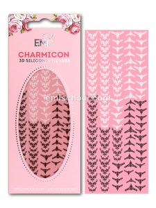 Charmicon 3D Silicone Stickers «Лунулы №18» черные/белые - NOGTISHOP