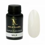База для ногтей Super FLEX BASE Milk NIKA NAGEL, 30 мл.