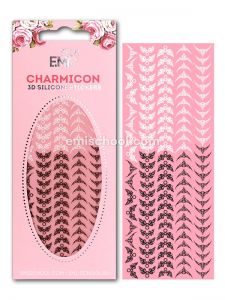 Charmicon 3D Silicone Stickers «Лунулы №20» черные/белые - NOGTISHOP