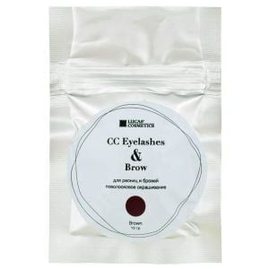 Хна CC Eyelashes&Brow для ресниц и бровей для поволоскового окрашивания (Коричневая), 10 гр в баночке