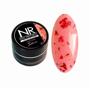 База камуфлирующая SAKURA с сухоцветами №202, Nail Republic, 5 мл - NOGTISHOP