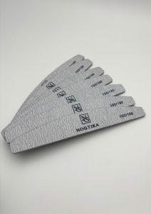 Пилка Nogtika Лодочка серая 100/180, 25 шт - NOGTISHOP