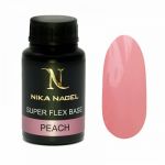 База для ногтей Super FLEX BASE Peach NIKA NAGEL, 30 мл.