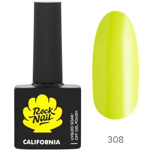 Гель-лак RockNail California 308 Lime Peel, 10 мл. - NOGTISHOP