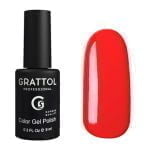 Гель-лак Grattol GTC030 Bright Red неон, 9мл.