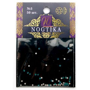 Стразы цветные BLUE ZIRCON Изумруд бирюза №3 (50 шт) Nogtika Swarovski - NOGTISHOP