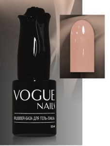 Rubber Base Vogue Nails Каучуковая руббер база Натурально-Розовая, 10 мл - NOGTISHOP
