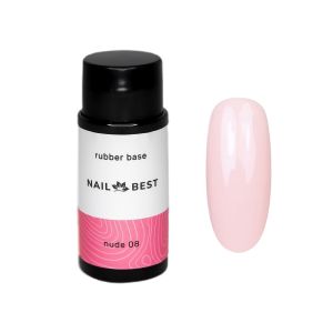 Base Nail Best Nude Rubber №08, 30 g / нюдовая каучуковая камуфлирующая база - NOGTISHOP