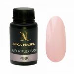 База для ногтей Super FLEX BASE Pink NIKA NAGEL, 30 мл.