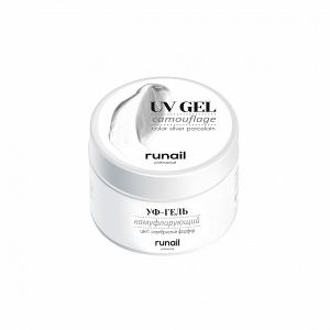 Камуфлирующий гель RUNAIL UV Gel Серебристый фарфор, 15 гр.  - NOGTISHOP