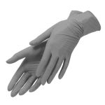 Перчатки нитриловые серые, M, Nitrile, текстурированные на пальцах, 50 пар