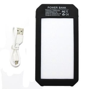 Power Bank Solar Charger Blister 12000 mAh Чёрный - NOGTISHOP