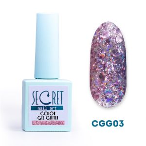 Гель-лак с глиттером Secret color gel CGG03 - NOGTISHOP