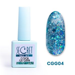 Гель-лак с глиттером Secret color gel CGG04 - NOGTISHOP