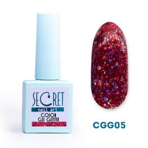 Гель-лак с глиттером Secret color gel CGG05 - NOGTISHOP