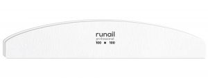 Пилка для ногтей Runail белая полукруглая (100/100)   - NOGTISHOP