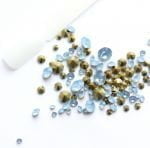 Стразы SWAROVSKI Air Blue Opal, микс размеров в пакете, Crystalland, 144шт.