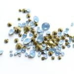 Стразы SWAROVSKI Air Blue Opal, микс размеров в пакете, Crystalland, 144шт.