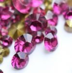 Стразы SWAROVSKI  Fuchsia, микс размеров в пакете, Crystalland, 144шт. 