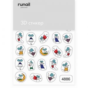 3D Стикер Runail №4886 - NOGTISHOP