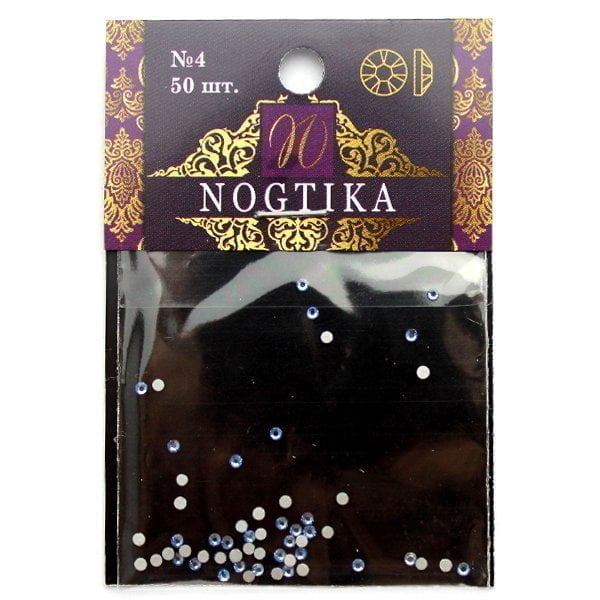Стразы цветные Lt.SAPPHIRE Голубой сапфир №4 (50 шт) Nogtika Swarovski - NOGTISHOP