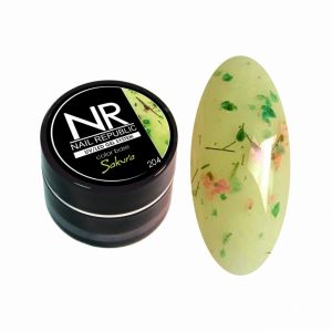 База камуфлирующая SAKURA с сухоцветами №204, Nail Republic, 5 мл - NOGTISHOP