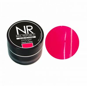 PolyGel Neon №50, 7 гр Коралловый (банка) неоновый полигель, Nail Republic - NOGTISHOP