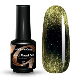 Гель-лак "Кошачий глаз 5Д" № 201 (Gold Frost) 11 мл - NOGTISHOP