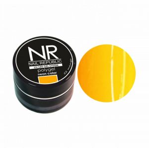 PolyGel Neon №52, 7 гр Манго (банка) неоновый полигель, Nail Republic - NOGTISHOP