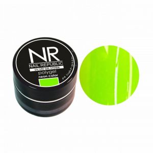 PolyGel Neon №54, 7 гр Салатовый (банка) неоновый полигель, Nail Republic - NOGTISHOP