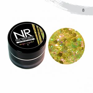 Гелевая краска c блестками Magic Crystal №08 Nail Republic, 5 гр   - NOGTISHOP