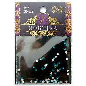 Стразы цветные BLUE ZIRCON Изумруд бирюза №6 (50 шт) Nogtika Swarovski - NOGTISHOP