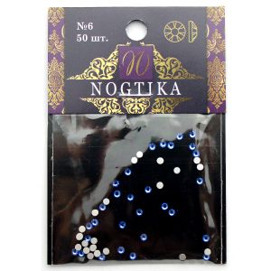 Стразы цветные Lt.SAPPHIRE Голубой сапфир №6 (50 шт) Nogtika Swarovski - NOGTISHOP