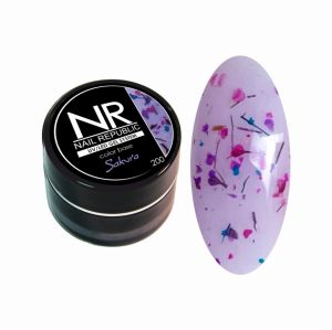 База камуфлирующая SAKURA с сухоцветами №200, Nail Republic, 5 мл   - NOGTISHOP