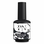 Топ матовый без липкого слоя Matte Black Flake с черными хлопьями, 16 мл Patrisa Nail