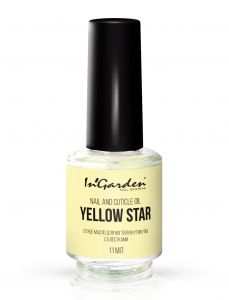 Сухое масло для ногтей и кутикулы с блёстками Nail and cuticle oil, Yellow star, InGarden, 11мл  - NOGTISHOP