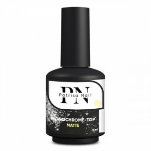 Топ матовый без липкого слоя Monochrome-top Matte с черными и белыми частичками, 16 мл Patrisa Nail - NOGTISHOP