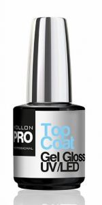 Верхнее глянцевое покрытие для геля TOP COAT GEL GLOSS,  MOLLON PRO, 12 мл - NOGTISHOP