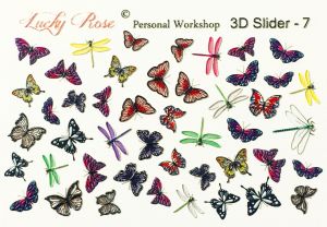 3D Slider № 07 , Lucky Rose   - NOGTISHOP