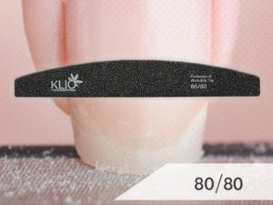 Пилка черная полукруглая 80/80, KLIO - NOGTISHOP