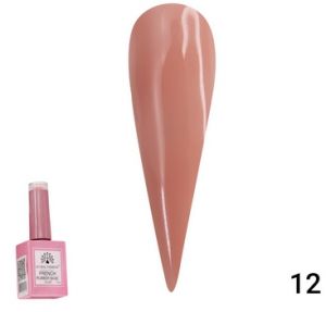 Rubber Base Coat French №12, 15 мл., Каучуковая база для гель лака френч, Global Fashion - NOGTISHOP