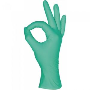 Перчатки нитриловые зеленые, S, Nitrile, текстурированные на пальцах, 50 пар - NOGTISHOP